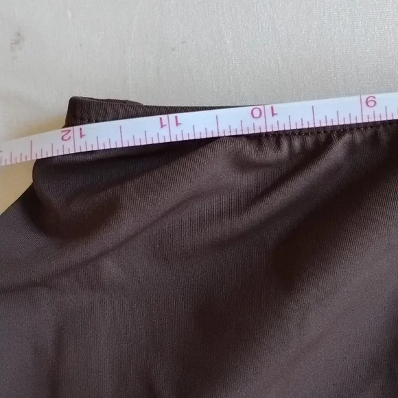 *50off3* Jantzen Tankini Set Top Skirted Bottoms 8 Brown White Paisley - Picture 9 of 10